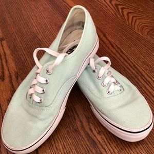 Mint / eggshell vans